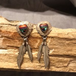 Native American Heart Earrings